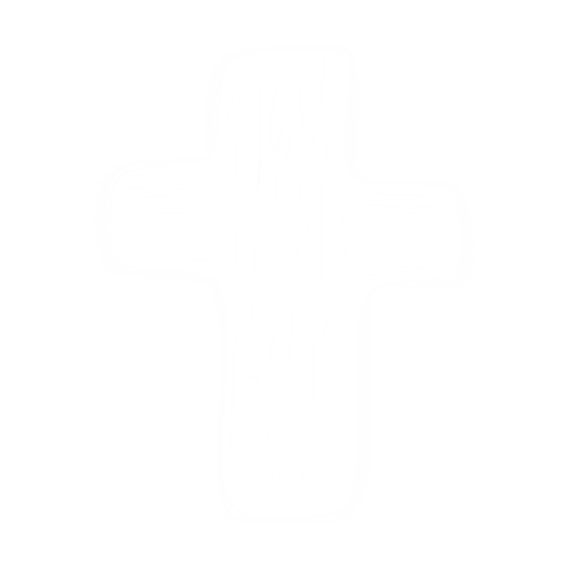 An outline image of the cross